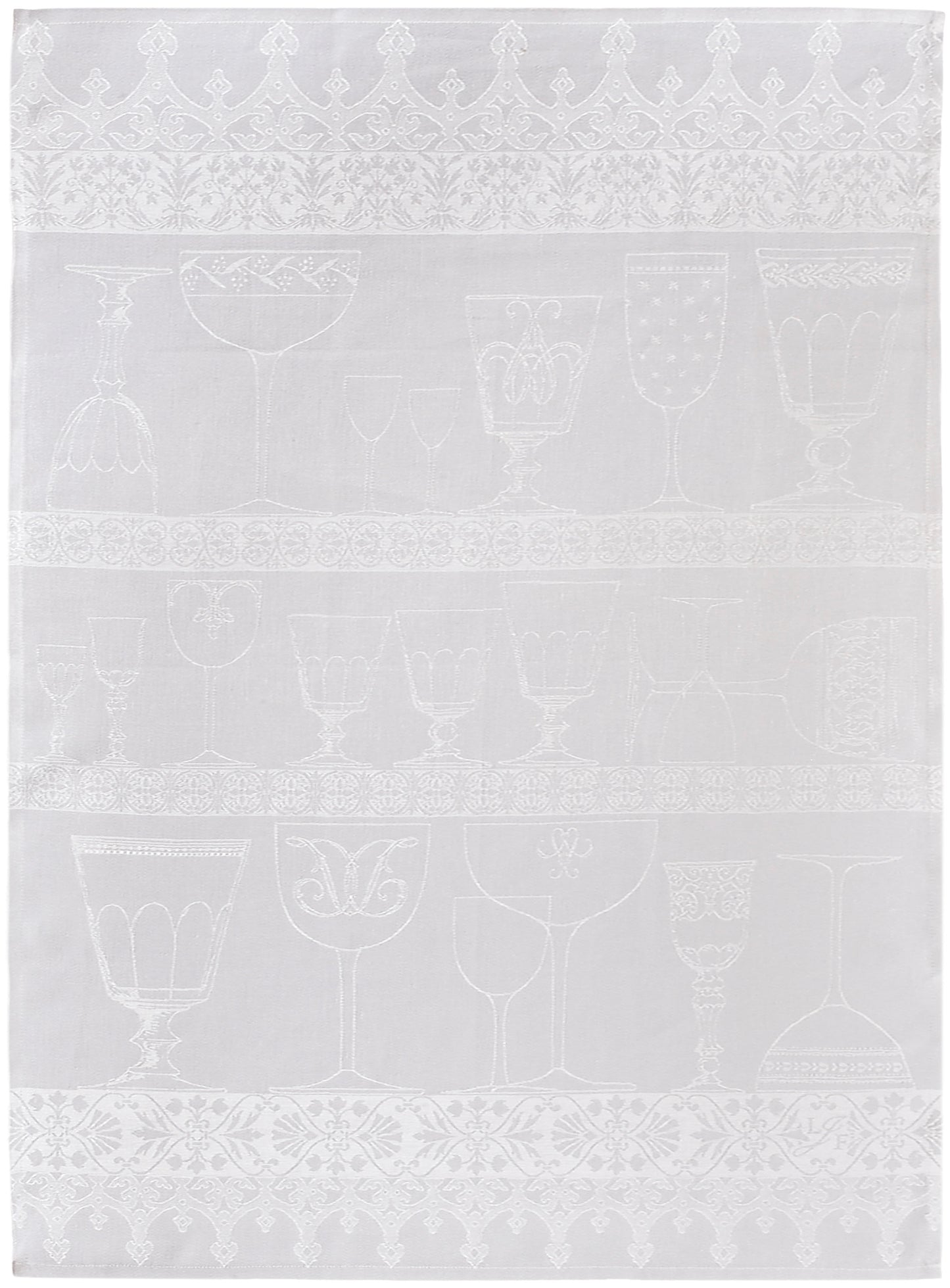 Glass Cloth - Crystal - White - 100% Linen