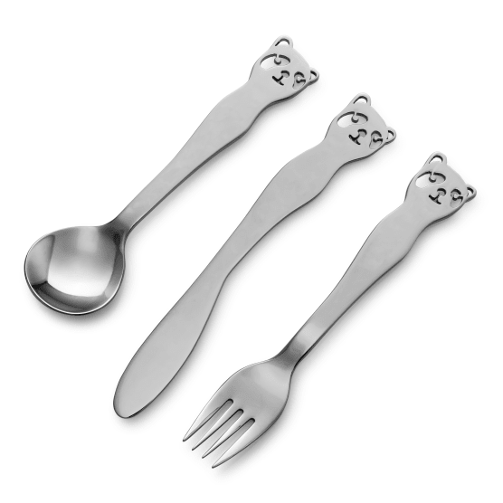 Carrol Boyes Stainless Steel - Panda Children's Cutlery Set, Set of 3