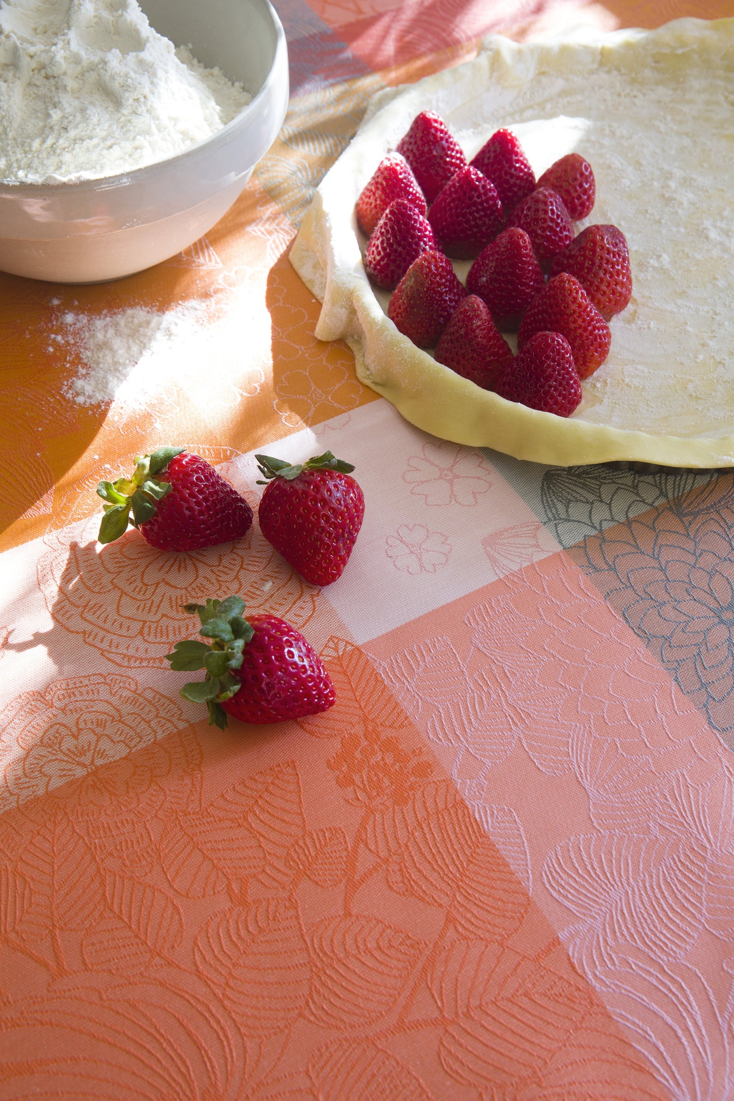 Placemats set of 4 - Marie Galante - Mango - 100% Coated cotton