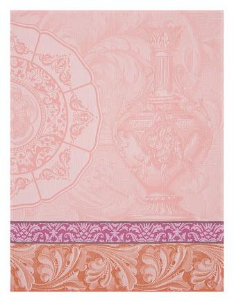 Tea Towel - Baroque Porcelaine - Pink - 100% Cotton