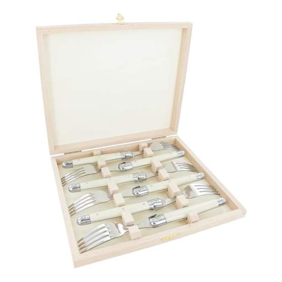 Andre Verdier Classique Hand Made 6 Piece Fork Set - Ivory