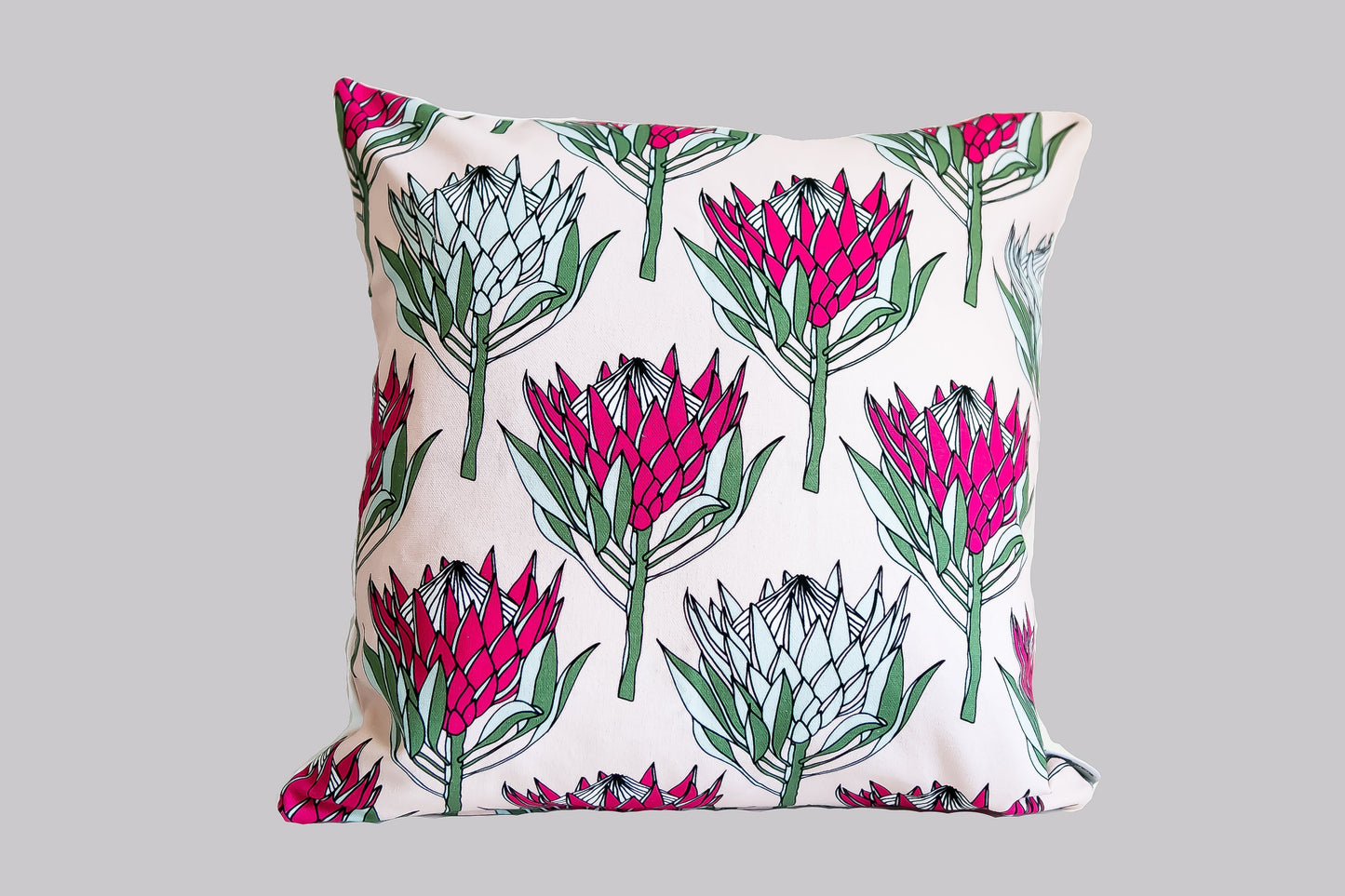 King Protea Pink on Pink cushion Cover