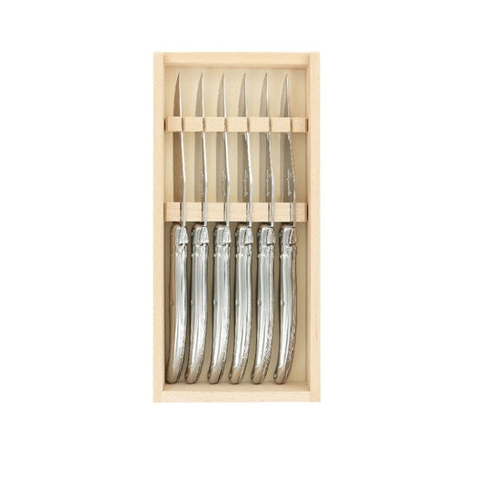 Andre Verdier Classique Hand Made 6 Piece Steak Knives in Stainless Steel