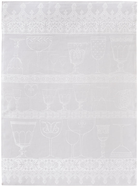 Glass Cloth - Crystal - White - 100% Linen