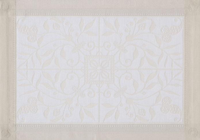 Placemats set of 4 -Venezia - Ivory - 100% Cotton