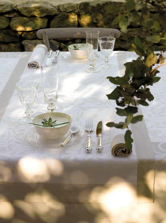 Table Runner - Venzia - Ivory -100% Cotton