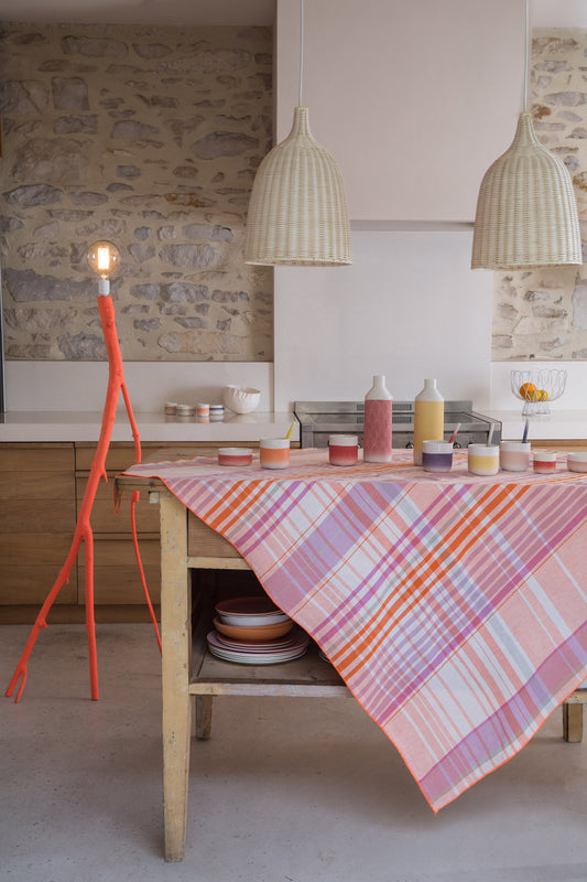 Table Cloth - Brunch - Peach - 100% Linen