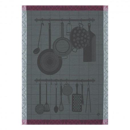Tea Towel - En Cuisine Dark Grey - 100% Cotton