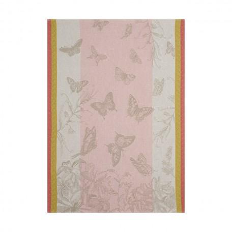 Tea Towel - Jardins Des Papillons -Magnolia - 100% Cotton