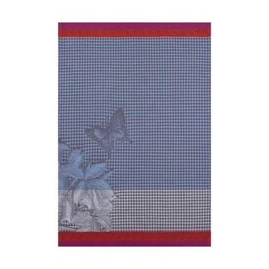Guest Towel - Jardins De Papillons - Blue -100% Cotton