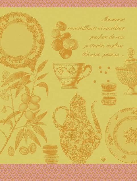 Tea Towel - Macarons - Mango - 100% Cotton