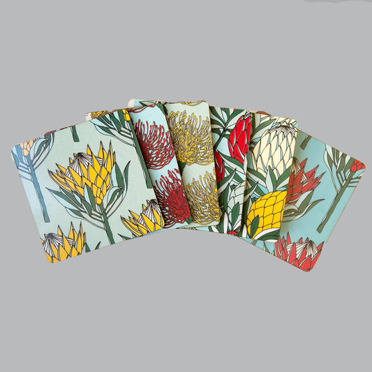 Protea Collection set of 6 Coasters