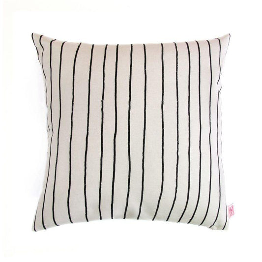 Simple Stripe Liquorice cushion cover