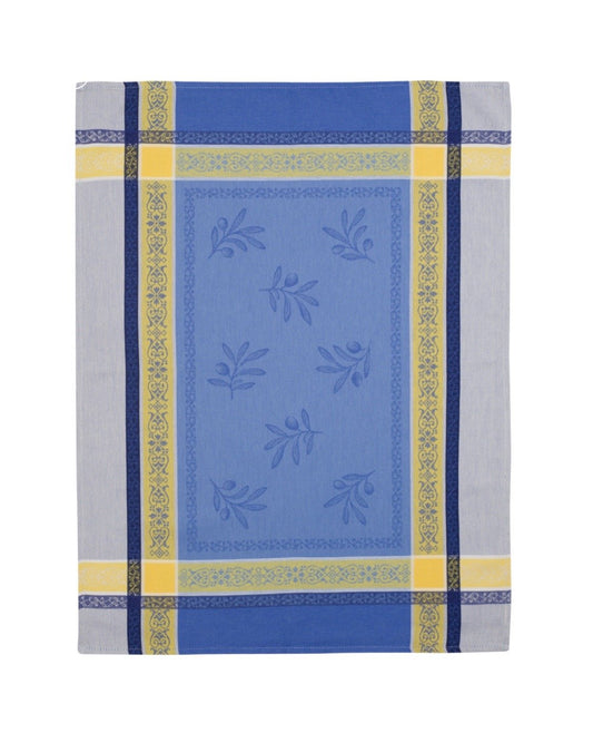 Jacquard Woven Tea Towel -  Olivia Jaune Bleu