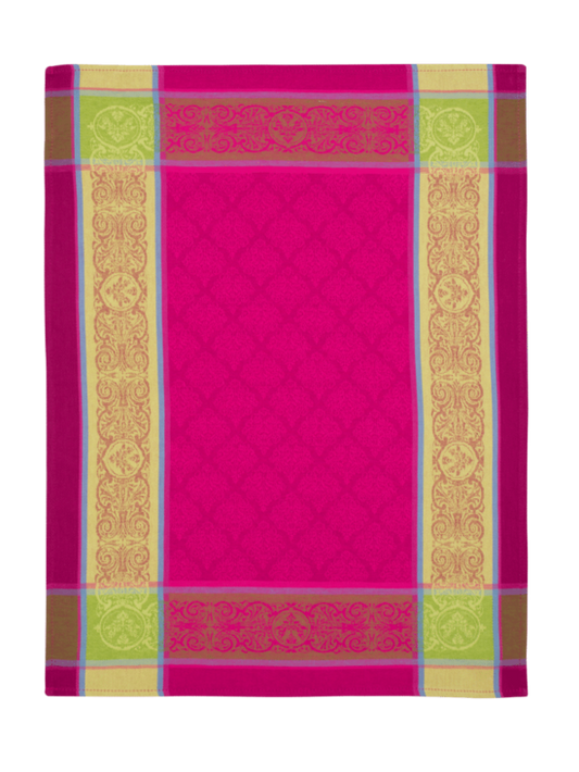 Jacquard Woven Tea Towel -  Renaissance Fuchsia