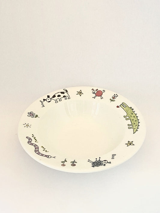 Hand Painted Medium Bowl with lip