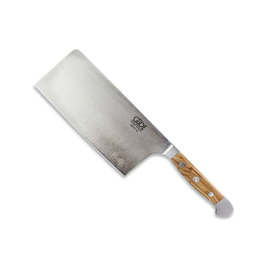 Gude Alpha Olive Handle Cleaver Knife